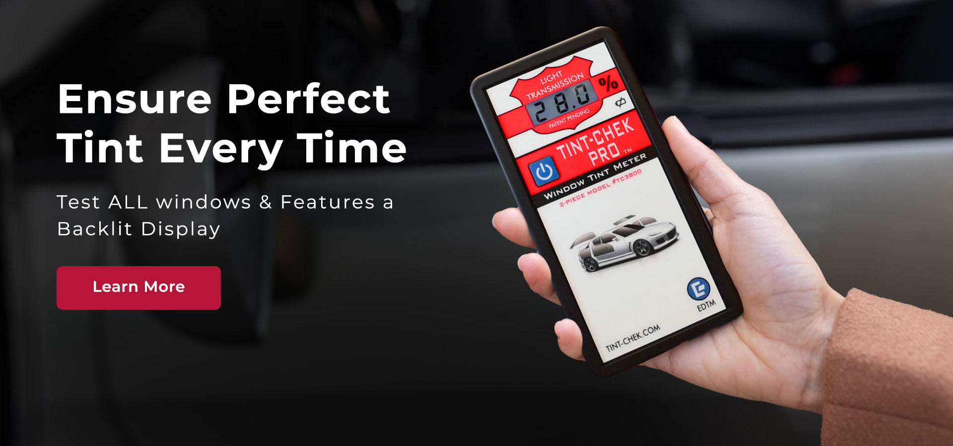 Tint-Check TC3800 Two-Piece Automotive Window Tint-Meter